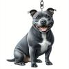 Nuevo Llavero Acrílico Transfronterizo Lindo Perro Teddy 2D Transfronterizo Creativo Cachorro Colgante para Mochila Coche Colgante