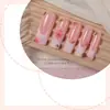 Unhas postiças francesas com pontas 3D esculpidas, cola de gota, branco simples, nude, rosa, com contas douradas, pontas de unha postiças, unhas postiças no atacado