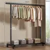 Perchero de Pie Sencillo para Uso Doméstico, Tendedero para Balcón Interior, Perchero para Ropa para Dormitorio y Residencia Estudiantil, Perchero Ahorrador de Espacio