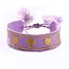 Joyería Transfronteriza Letra Bordada Cuerda de Mano para Mujer Letra Inglesa Amor Amor Tejido Borla Joyería de Mano Pulsera para Pareja