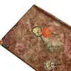 Nuevo abanico redondo de estilo chino con estampado de peonías en tela tipo acetato, adecuado para ropa exterior de mujer de tendencia nacional, cheongsam, hanfu y falda de cara de caballo.