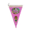 Nueva Colección de Banderines Triangulares con Temas de Dibujos Animados para Decoración de Fiestas de Cumpleaños y Festividades, Accesorios y Pancartas