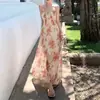 """Destaques da Senna de Férias" Trazem uma Vibração de Verão Vibrante Que é Fácil de Abraçar!""" Vestido Floral de Viscose