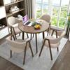 Mesa de comedor informal para oficina, apartamento pequeño, mesa de conversación superficial escandinava para el hogar, mesa y silla combinadas para pedir café, té con leche, mesa redonda para tienda