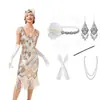 Nuevo Producto Vestido de Noche Gatsby Retro de los Años 20 para Baile de Graduación Banquete Sexy con Lentejuelas y Borlas Envío Directo