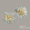 Flores Artificiales Champagne, Rosas y Hortensias Realistas de Alta Gama, Venta al por Mayor para Decoración de Bodas, Materiales DIY para Arte Floral