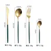Cubertería de Acero Inoxidable Estilo Europeo Estilo Ins Cuchillo, Tenedor y Cuchara Set de Regalo Caja de Cubiertos Estilo Occidental Cuchillo y Tenedor para Bistec Acabado Espejo Portugués