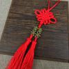 Palavra de dupla felicidade dourada, espiga dupla, cordão vermelho, pingente de nó chinês, decoração de borla para convite de alta qualidade, pingente de nó chinês, atacado