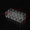 Soporte de exhibición de labiales transparente, organizador de escritorio para cosméticos, estante de exhibición de lápices de cejas multi-compartimento, al por mayor