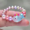 Nuevo Pulsera de Unicornio para Niños, Niñas Pequeñas, Lindos Dibujos Animados con Cuentas de Cristal, Joyería para la Mano, Pequeños Regalos