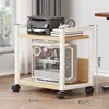 Soporte para impresora, soporte para torre de computadora de casa, estante móvil de piso para oficina, gabinete de almacenamiento de archivos