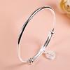 Pulseira banhada a prata 925 push-pull Pulseira da Sorte de prata