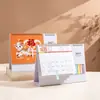 Nuevo Adorno de Calendario de Escritorio con Notas Memo 2027, Simple Libro de Registro de Autodisciplina para Escritorio, Adecuado para Oficina Corporativa, con Calendario Estampado en Oro