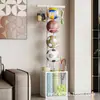 Estante de almacenamiento para baloncesto y fútbol de interior, cesta de almacenamiento para tapetes de yoga de sala de estar, estante de almacenamiento multifuncional para equipo deportivo doméstico