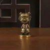 Nuevos Adornos Retro de Latón de Nezha Figuras de Dibujos Animados Periféricos de Nezha 2 Modelo de Ao Bing Decoración de Escritorio Adornos de Cobre