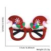 Gafas Luminosas de Dibujos Animados de Navidad Decoración Navideña Suministros para Fiesta Feliz Año Nuevo Letra Luz LED Marco de Gafas