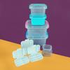 Caja de Almacenamiento de Plástico Transparente Portátil Color Cristal Lodo Espacial Arcilla Caja de Embalaje Caja de Almacenamiento de Perlas para Lavandería