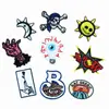 Parche Bordado Cabeza de Fantasma Nuevo Transfronterizo Parche Bordado Tela de Palma Parche de Dibujos Animados Tela Negra Parche para Planchar Parche Parche Parche