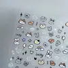 Coleção de Adesivos de Desenho Super Fofos Adesivos Decorativos de Alto Valor DIY Porta-Canetas de Estudante Adesivos Planos Transparentes