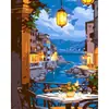 Pintura al Óleo Digital DIY Hecha a Mano OZON Paisaje Marino Pintura Decorativa en Stock Arte de Pared Simple para Sala de Estar Pintura al Óleo