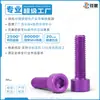 Tornillo de Cabeza Cilíndrica Hexagonal de Aleación de Aluminio Anodizado Morado M3-M6 Tornillo Ligero de Cabeza Cilíndrica Hexagonal