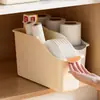 Caja de almacenamiento para esquina de gabinete, organizador para huecos de cocina del hogar, canasta para especias, canasta de plástico tipo cajón para clasificar y organizar artículos