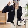Cárdigan de punto con cremallera y solapa corta para mujer Otoño Chaqueta para mujer 2026 Nuevo Estilo Caliente Top para Otoño