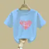 2272# Camiseta de Manga Corta Casual de Verano Nueva para Niños y Niñas, Estampado de Dibujos Animados, Camiseta de Bebé de Manga Corta, Moderna
