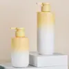 Nueva Botella de Gel de Ducha de Hombro Plano de 300ml/500ml, Botella Atomizadora de PET con Color Degradado y Cabezal de Bomba, Botella de Plástico para Lavado y Cuidado