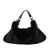 Bolsa de pelúcia da moda estilo coreano, nova coleção outono/inverno, bolsa tote casual e chique com uma vibe descontraída, perfeita para o uso diário
