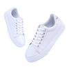 Zapatos blancos 2024 otoño nuevos zapatos casuales de estudiante coreano zapatos de tabla de tacón plano con cordones zapatos deportivos al por mayor comercio exterior