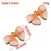 Colgante con Forma de Flor de Pez Mariposa de Acero Inoxidable, Goteo de Aceite Multicolor, Colgante para Collar Estilo DIY, Accesorios de Joyería