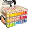 Caja de almacenamiento de granos, botella de herramienta especial para porcionar, bolsa transparente, caja cuadrada pequeña de 221 colores, alta transparencia, caja de porcionar engrosada