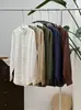 Camisa Blanca de Lino para Hombre de 5 Colores, Material 100% Lino, Cuello de Solapa, Estilo Old Money, Corte Relajado, Camisa Holgada
