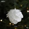 Pó Pegajoso Transfronteiriço Espuma Pétala Branca Bola de Natal Pendente Árvore de Natal Acessórios Arranjo Atmosfera Decorações em Estoque