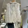 Camisa sin mangas de cuello en V holgada estilo coreano con cintas para mujer, diseño retro chic de lunares, top versátil de alta gama que rejuvenece