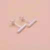 Brincos de Prata 925 Esterlina Minimalistas Stud Europeu e Americano Estilo Coreano Pequeno Redondo Haste Martelo Brincos da Moda Unissex Versátil