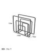 Porta-pañuelos vertical grande de hierro forjadoTres puertas Portanapkins de metalEstante de almacenamiento de pañuelos de escritorio para mesa de comedor de cafetería