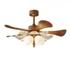 Luz de ventilador de estilo vintage francés al por mayor del fabricante, nueva luz de ventilador retro para sala de estar, comedor, dormitorio, luz de ventilador de techo con protección ocular