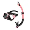 Conjunto de Máscara de Snorkel Seco, Equipamento Completo de Snorkel Seco com Vidro Temperado, Anti-Embaçante para Adultos e Crianças