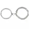 Pulseiras de Coração para Casal Estilo Europeu e Americano, Pulseiras de Atração Magnética Personalizadas, Par Antigo de Pulseiras Magnéticas de Metal