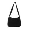 Bolsa de Tela Literaria Estilo Coreano, Bolso de Hombro Casual Simple de Pana para Mujer, Bolso Cruzado Mini de Color Puro, Bolso de Mano para el Brazo para Mujer