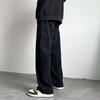 Macacão retro americano de rua masculino calça casual reta de perna larga 2024 nova tendência da moda calças