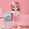 Caixa de Presente Conjunto Boneca Princesa 17cm Presente de Jardim de Infância Presente de Aniversário para Crianças Brinquedo de Menina Boneca Bebê Fofo
