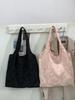 Estilo Fresco Pequeño Textura Repujada de Mariposas Bolso de Hombro para Vacaciones Bolso de Compras Ins Gran Capacidad Casual Casual Bolso de Lona