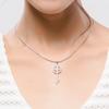 Collar Jinse cadena hueso de serpiente colgante cobre incrustado circonita cadena para el cuello llave popular joyería coreana de alta gama mujeres Venta al por mayor