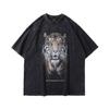 TKPA vibe americana estilo preguiçoso lavagem velho gola pequena manga curta T-shirt masculina casual street fashion marca meia manga tee