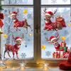 Festival de Navidad Múltiples Estilos Papá Noel Reno Pegatinas para Ventana Vidrio de Escaparate Puerta de Cristal Decoración Pegatinas Electrostáticas para Vidrio