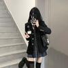Traje de uniforme jk de alta calidad para animación, traje de falda para mujer, estilo universitario de otoño e invierno, vestido escolar, cárdigan de punto, plegado, un conjunto