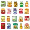 20 Piezas de Imanes Originales para Refrigerador Suaves con Temática de Snacks Graffiti Graffiti Dopamina Pintados a Mano Infantiles Lindos Dibujos Animados Impermeables Pegatinas Magnéticas